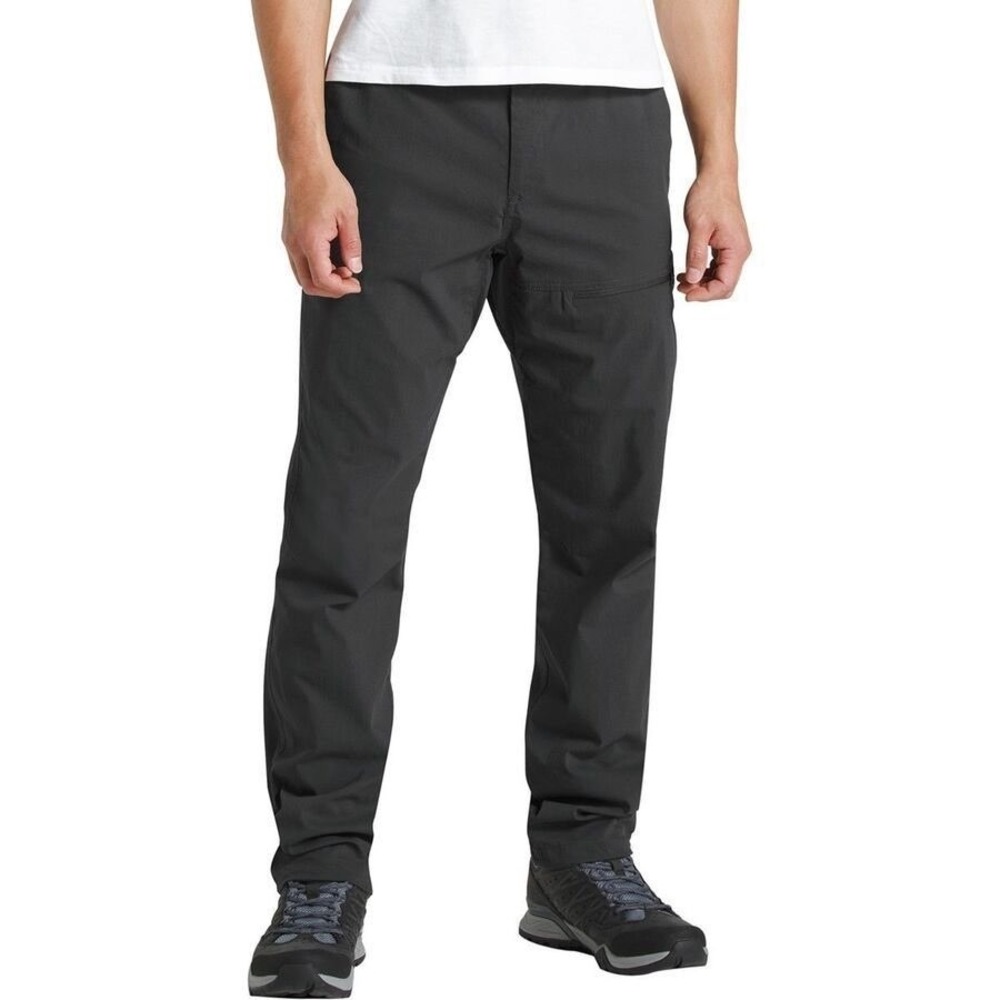 The North Face Men's Nylon Pants Size 40 Short Black Hiking Travel Zip Pocket